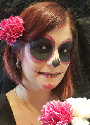 maquillage halloween tete de mort mexicaine